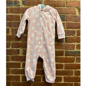 Carter’s fleece hooded zip-up jumpsuit 18m